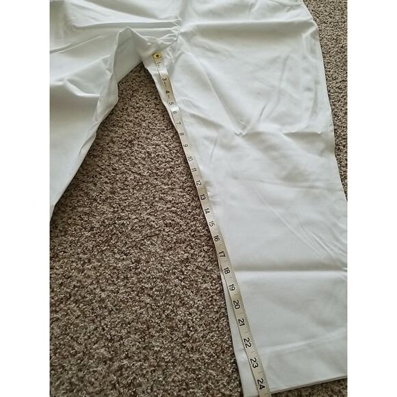 NEW Soft Surroundings Superla 2X Stretch Pull On Straight Leg Crop White Pants - Picture 4 of 12